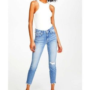 MOTHER “The looker ankle step fray” blue jeans Size 29